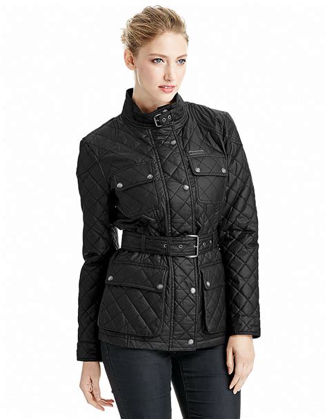 michael kors white jacket with black belt|Michael Kors black jacket women's.